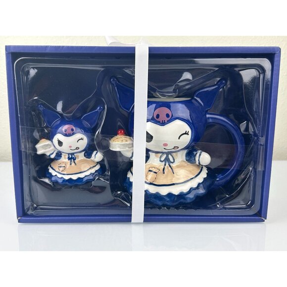 Kuromi by Sanrio Blue Sky Ceramic Mug & Figurine Gift Set Cute Pie Apron - Picture 2 of 14